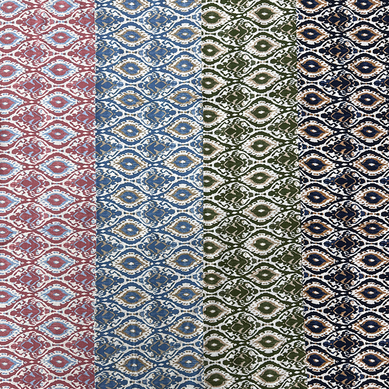 45S otisnuta rajonska tkanina – Ikat stil